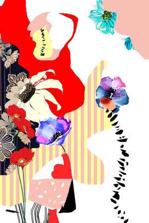 抽象印花花型图片