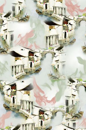 复古印花花型图片