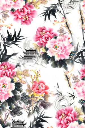 中国风印花花型图片