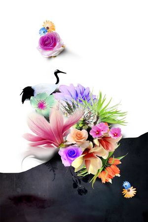 中国风印花花型图片