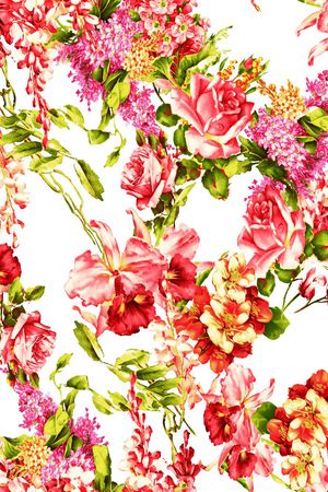 花卉 玫瑰花印花花型图片