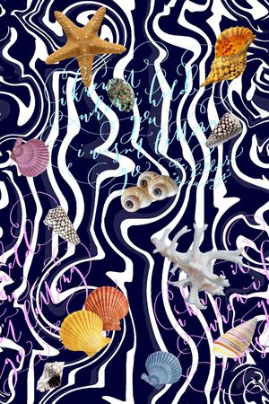 海洋印花花型图片