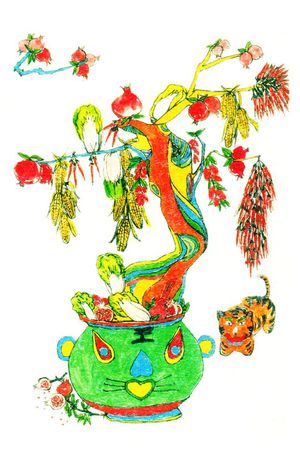 彩绘印花花型图片