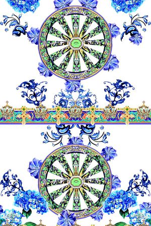 中国风印花花型图片