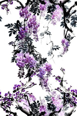 梅花印花花型图片