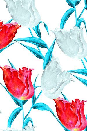 郁金香印花花型图片