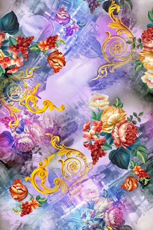 欧式印花花型图片