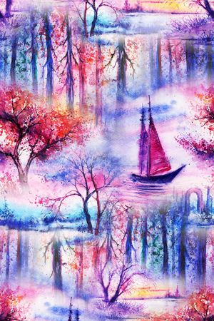 梦境印花花型图片