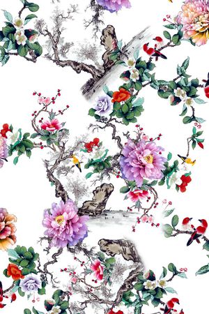 复古印花花型图片