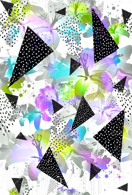 三角印花花型图片