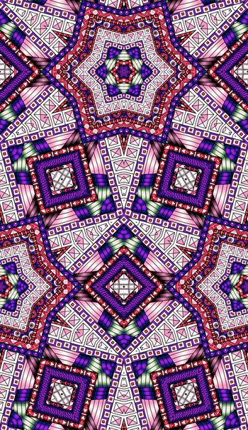 427476-民族风几何图案陶瓷砖组合女装连衣裙