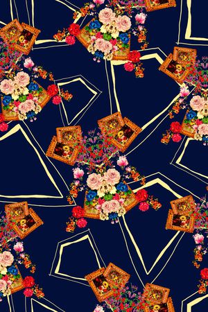 简约印花花型图片