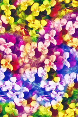 花卉组合印花花型图片