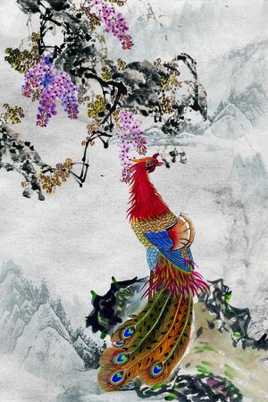 水墨印花花型图片