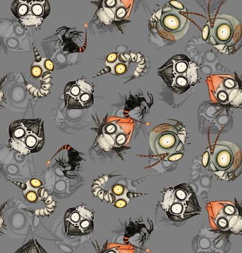 428645-个性昆虫插画数码印花.