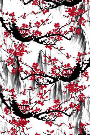 梅花印花花型图片