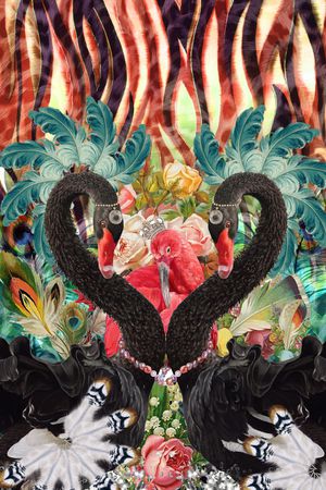 豹纹流动印花花型图片