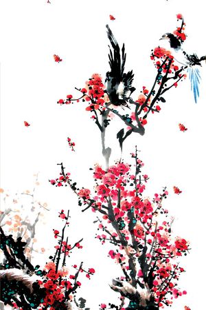 梅花印花花型图片