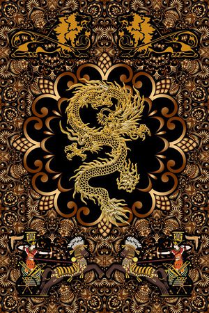 中国风印花花型图片
