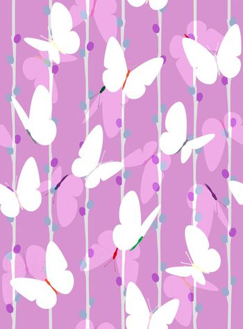 431189-树藤上的抽象蝴蝶童装花型
