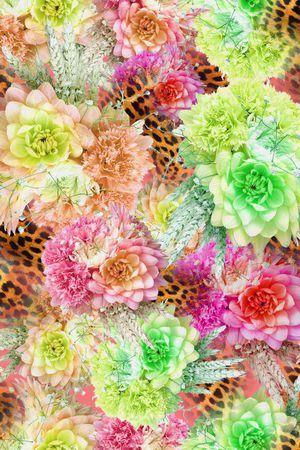 豹纹印花花型图片