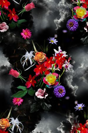 层次印花花型图片