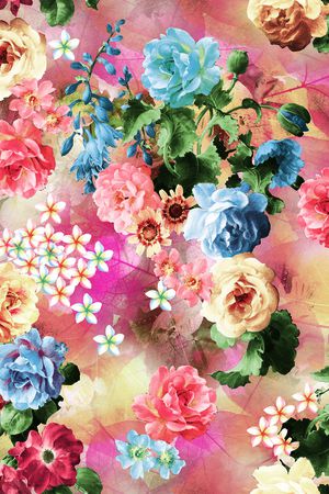 花卉印花花型图片