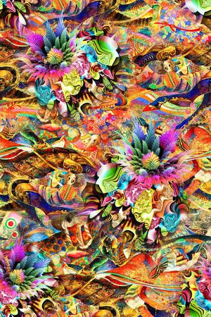 肌理印花花型图片