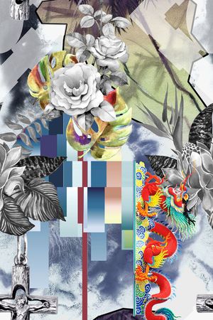 时尚男装印花花型图片