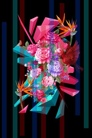 3D立体印花花型图片
