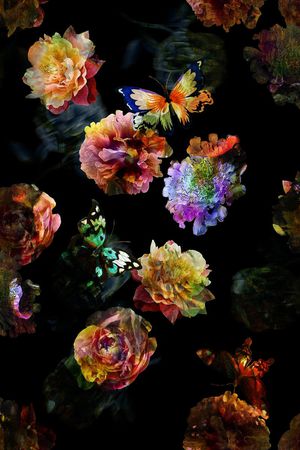 瑕疵滤色花卉印花花型图片