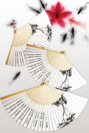 画扇印花花型图片