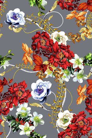 花卉印花花型图片