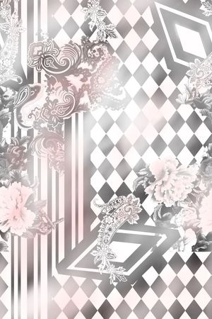 格子印花花型图片