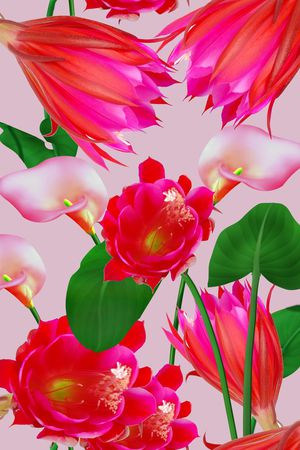 花朵印花花型图片