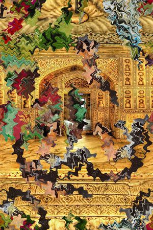 扭曲印花花型图片