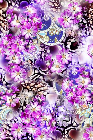 缤纷绚丽印花花型图片