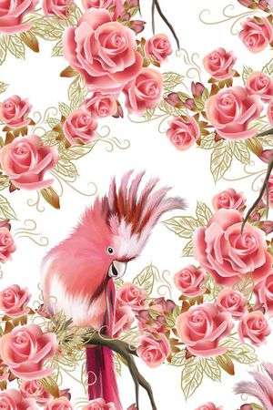 花鸟印花花型图片