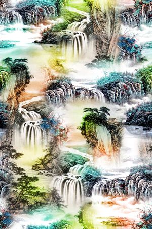 中国风印花花型图片