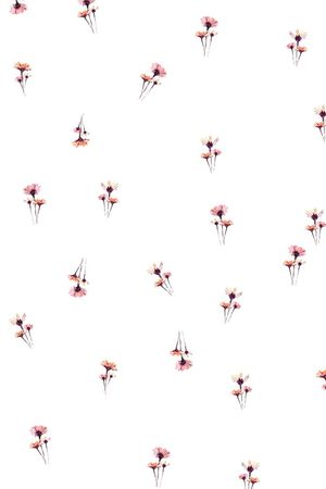 小清新乱花油墨花卉印花花型图片