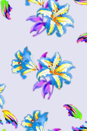 抽象印花花型图片