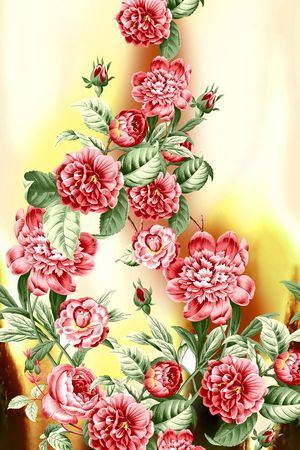 彩色渐变印花花型图片