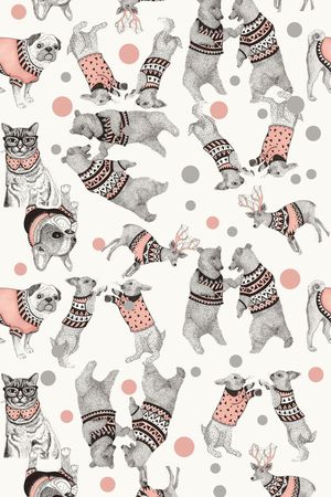 插画印花花型图片