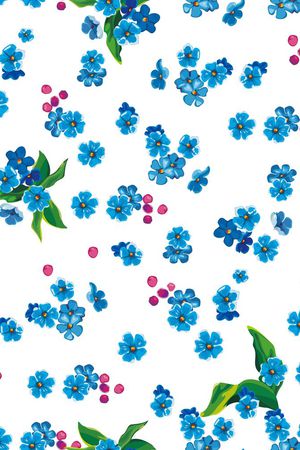 小碎花印花花型图片