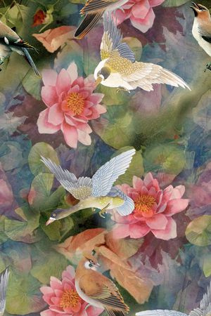 水彩印花花型图片