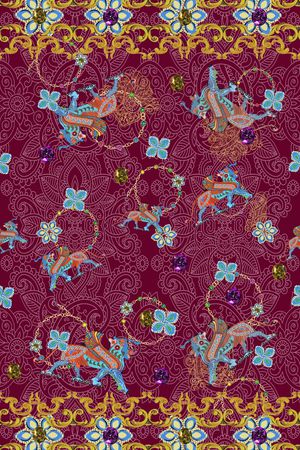 定位花型印花花型图片
