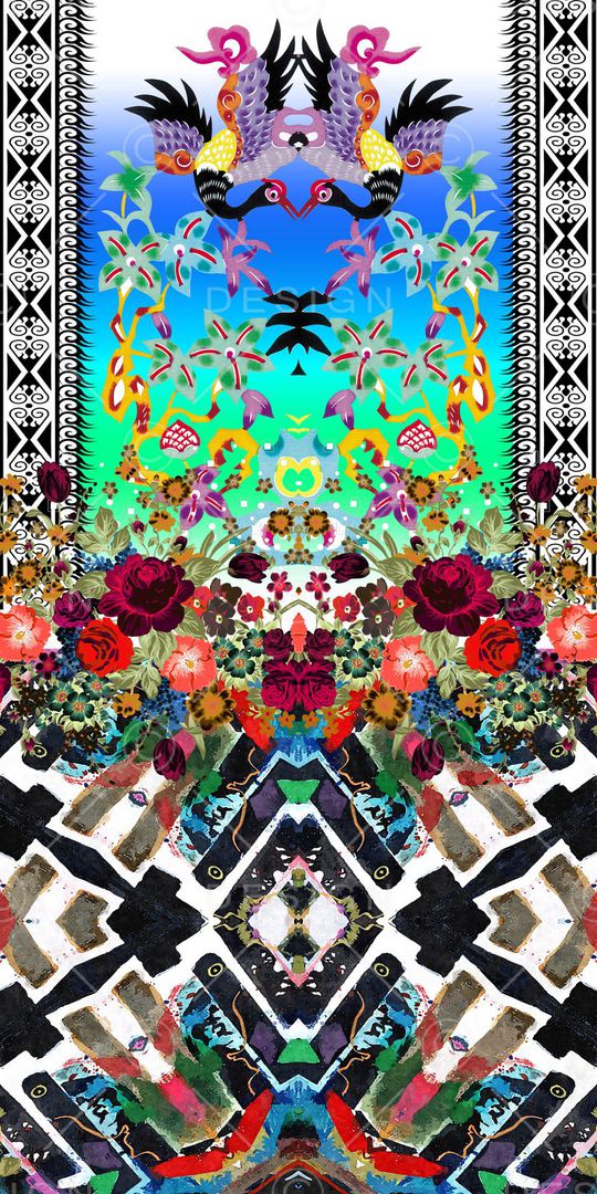 艺术印花花型图片