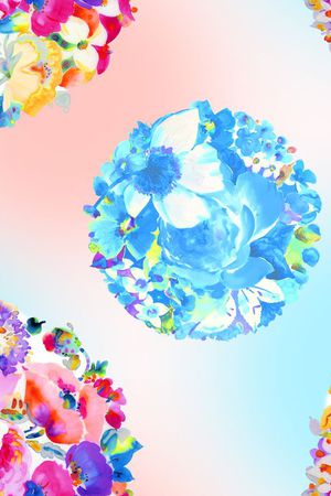 花 数码 面料 花卉 彩色印花花型图片
