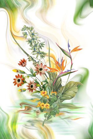 花卉印花花型图片