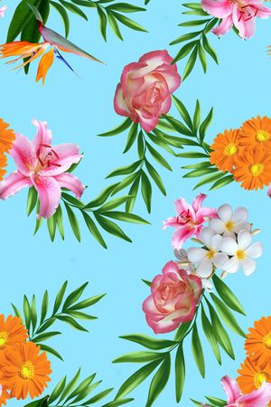 百合印花花型图片